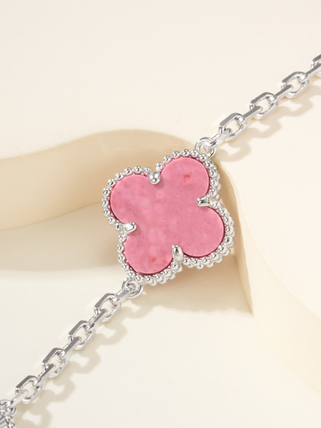 Van Cleef & Arpels Magic Alhambra Pink Enamel Bracelet